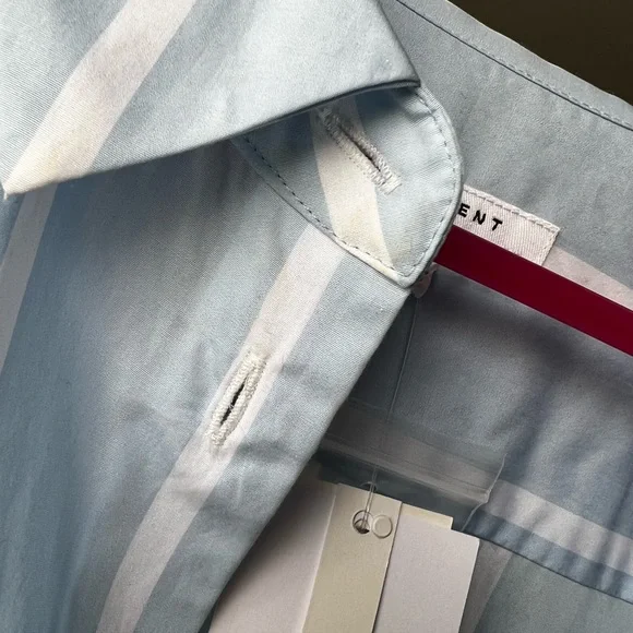 NWT Equipment Striped blue and white drop waist shirt dress size S - Picture 10 of 16